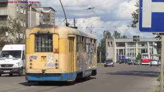 Даугавпилсский трамвай Trams in Daugavpils Latvia [upl. by Eiba995]