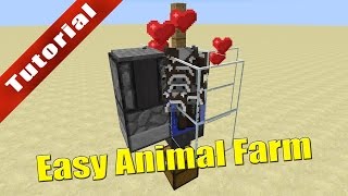 Minecraft Easy Automatic Animal Farm  Tutorial [upl. by Felicdad]