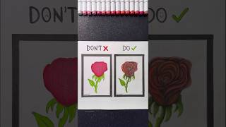 How to Draw a Rose ✍️✨🌹 art drawing tutorial [upl. by Gish]