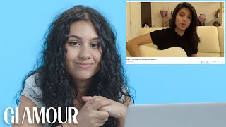 Alessia Cara Watches Fan Covers On YouTube  Glamour [upl. by Keram]