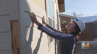 High School Students Volunteer For Habitat For Humanity [upl. by Lahsiv609]