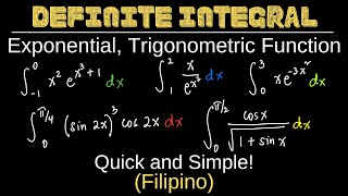 Definite Integral Calculus Substitution Exponential Trigonometric Formula Practice Problems [upl. by Conway894]