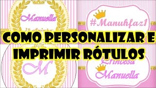 TUTORIAL  Como baixar  editar e imprimir personalizados [upl. by Gawain419]