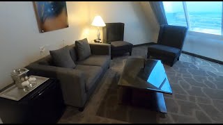 Luxor Las Vegas Room Tour Pyramid Premium Corner Two Queen Suite [upl. by Nnylorac]