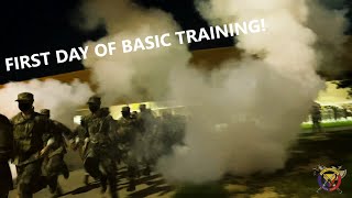 US ARMY BASIC TRAINING The First Day Fort Benning [upl. by Arten]