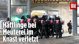 Gefängnismeuterei Polizei stürmt Knast in Thüringen  JVA Untermaßfeld [upl. by Aivuy]